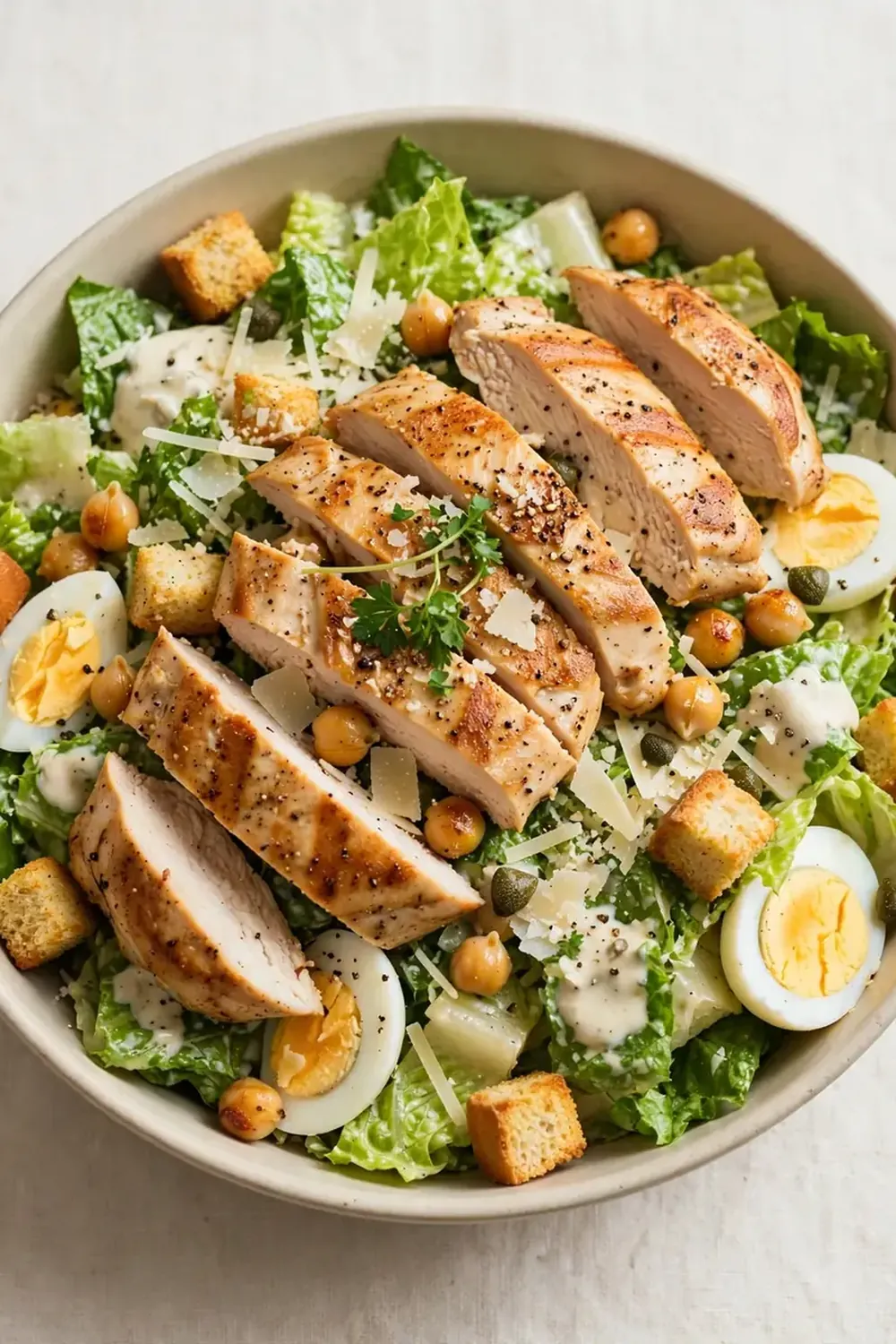High-Protein Chicken Caesar Meal Prep Salad