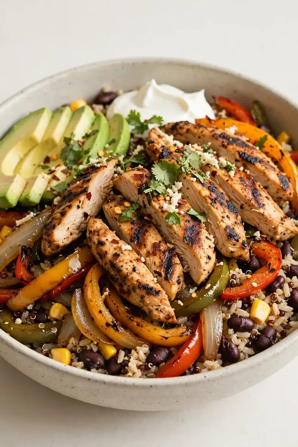 High-Protein Chicken Fajita Bowl