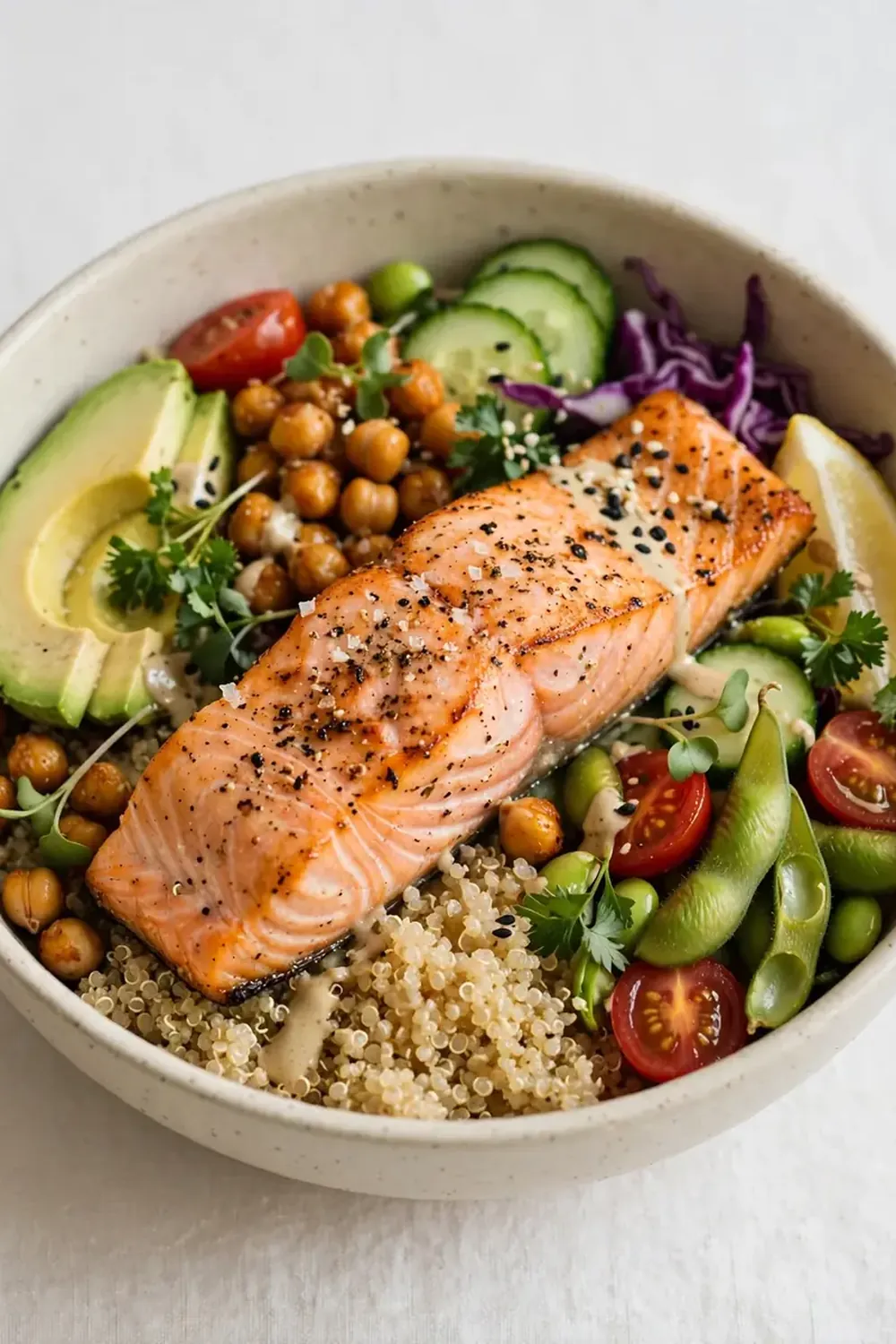High-Protein Salmon and Quinoa Power Bowl