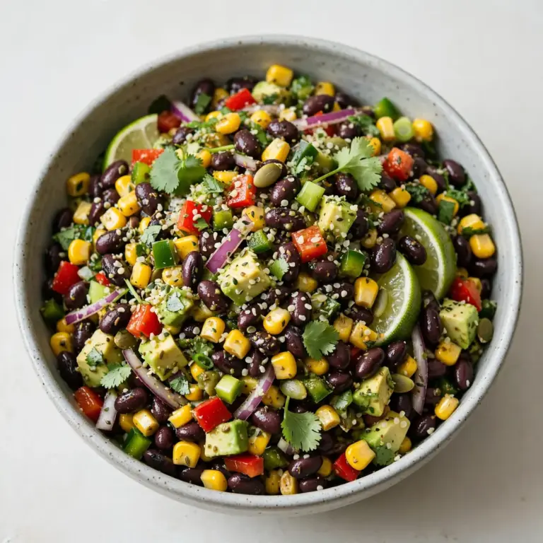 Proteinreicher Schwarze-Bohnen-Mais-Salat