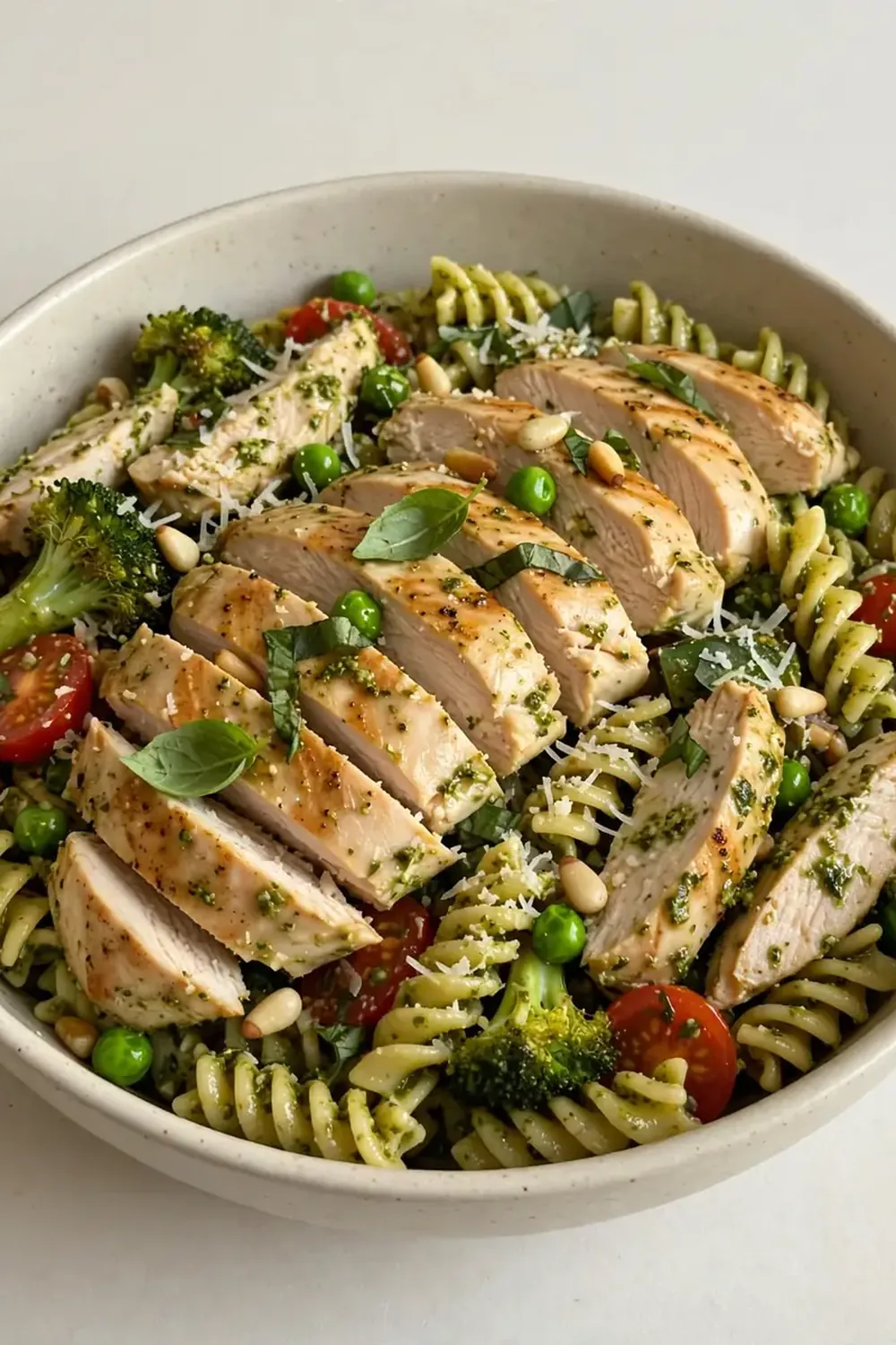 High-Protein Pesto Chicken Pasta Meal Prep