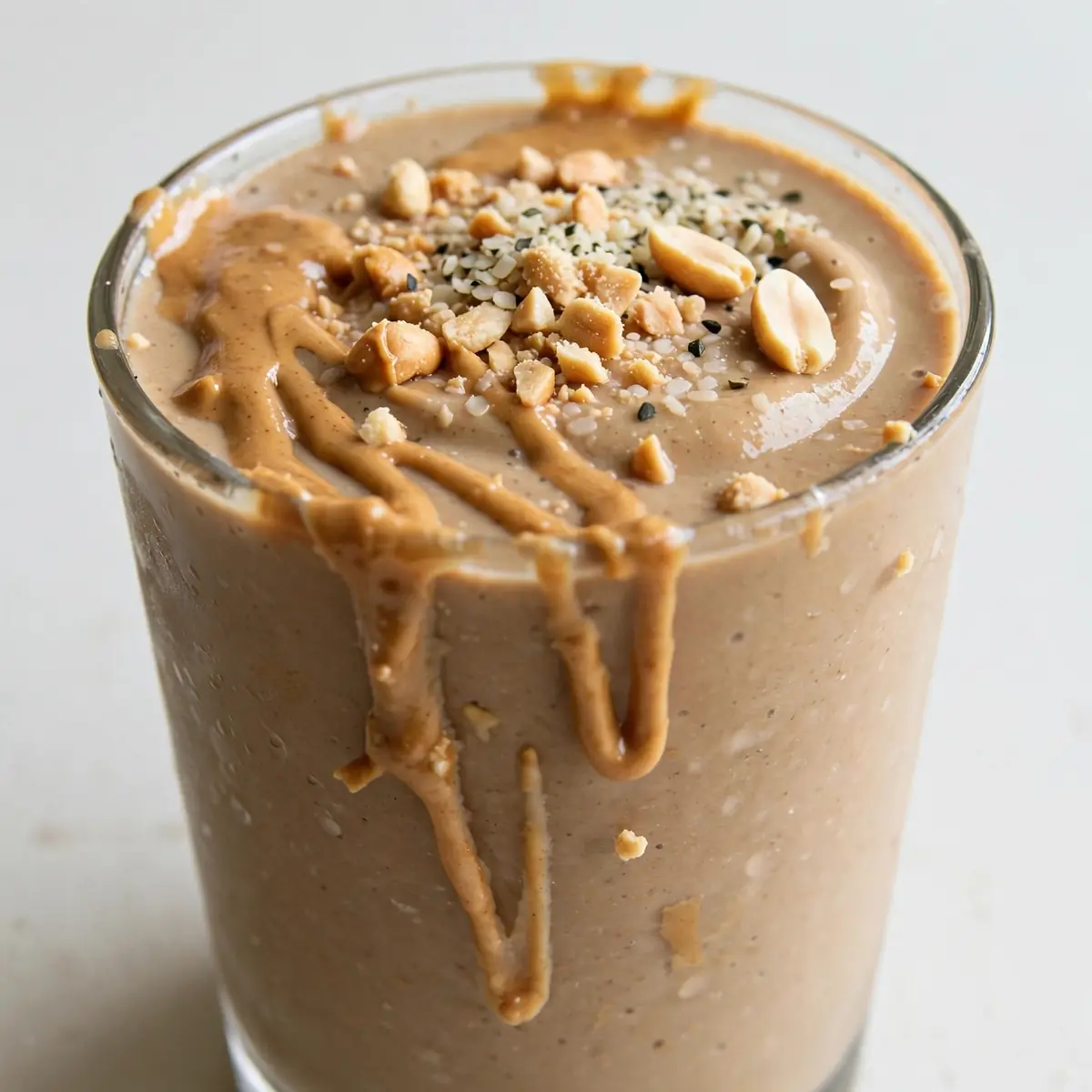 Veganer High-Protein Erdnussbutter-Smoothie