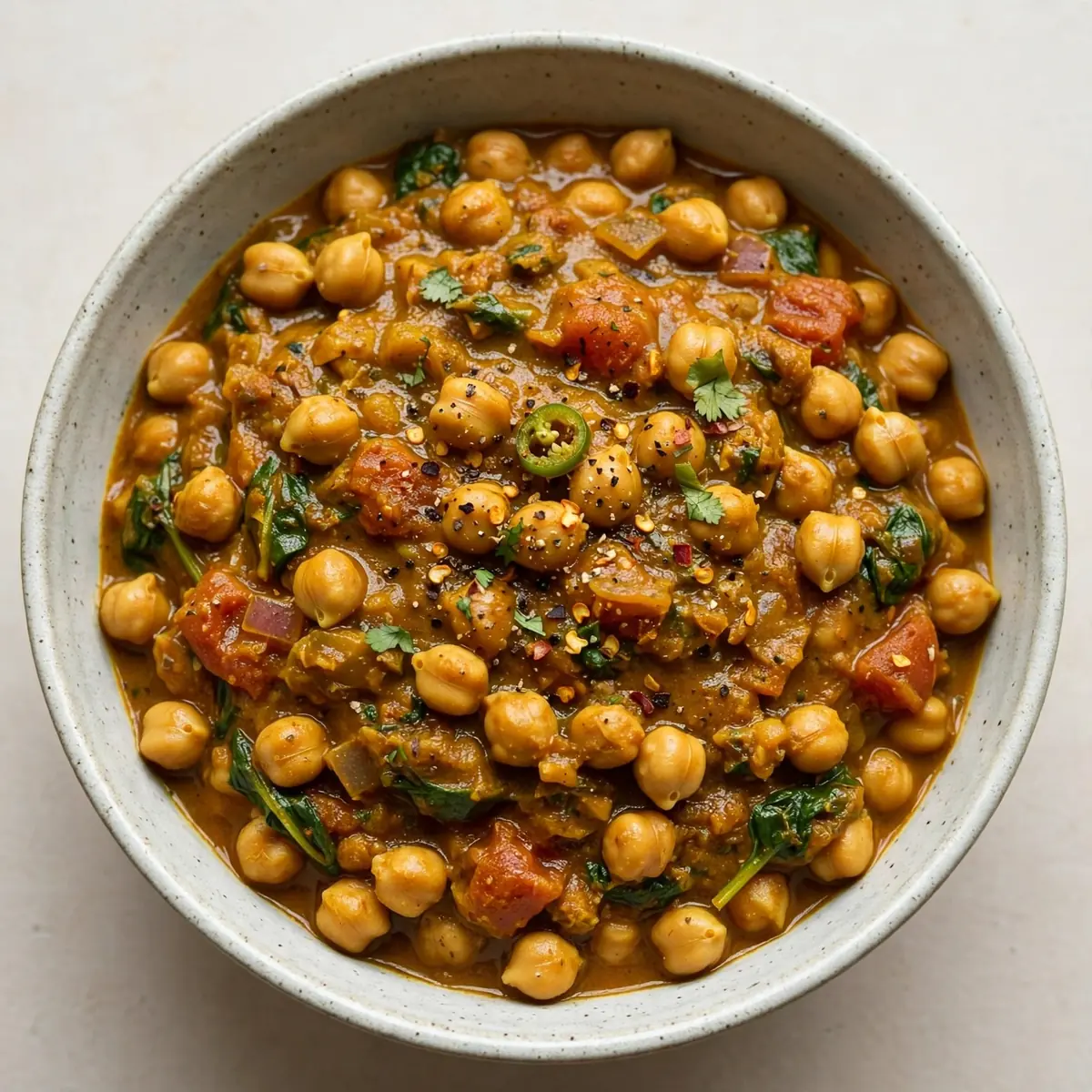 Veganer High-Protein Kichererbsen-Curry