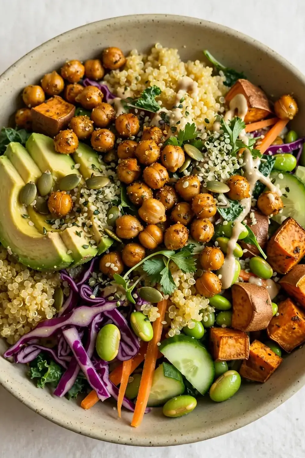 Vegan High-Protein Quinoa Buddha Bowl