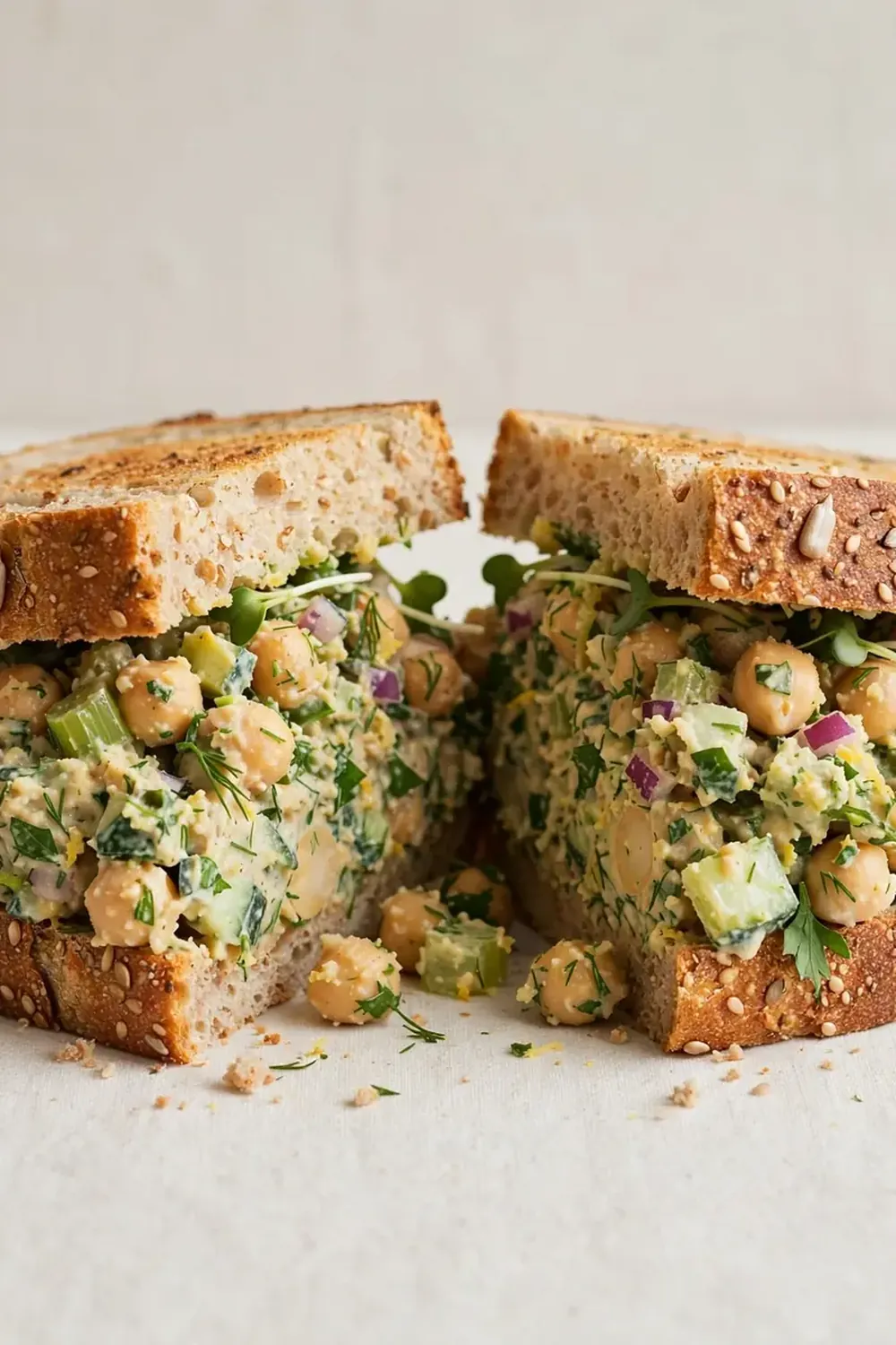 Vegan High-Protein Chickpea Salad Sandwich