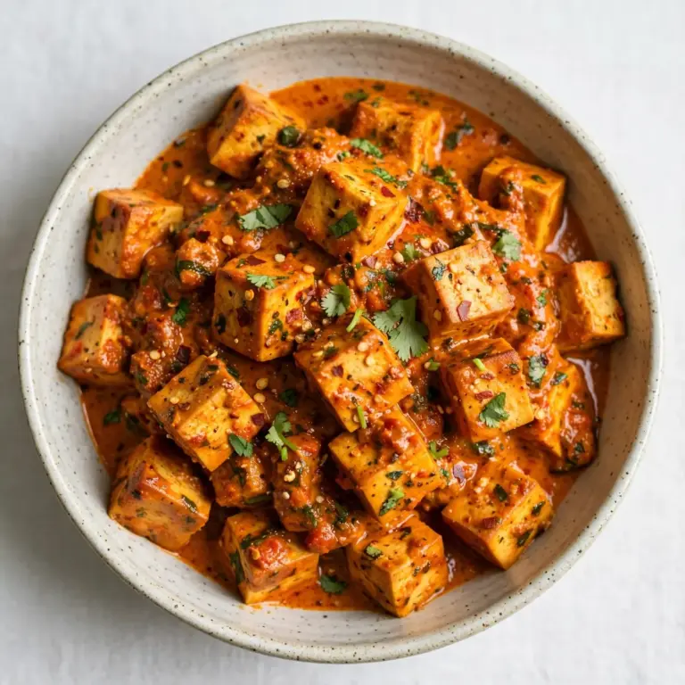 Veganes High-Protein Tofu Tikka Masala