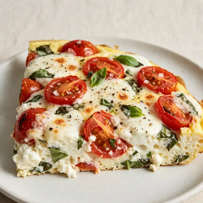 Vegetarische Protein-Power Caprese Eiweiß-Frittata