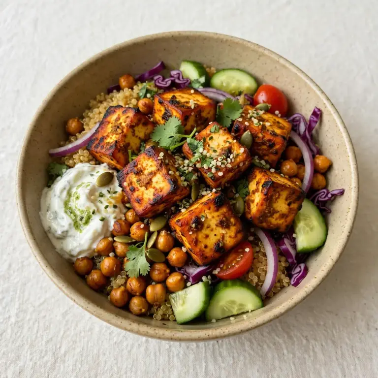 Vegetarische Protein-Power: Paneer Tikka Bowl
