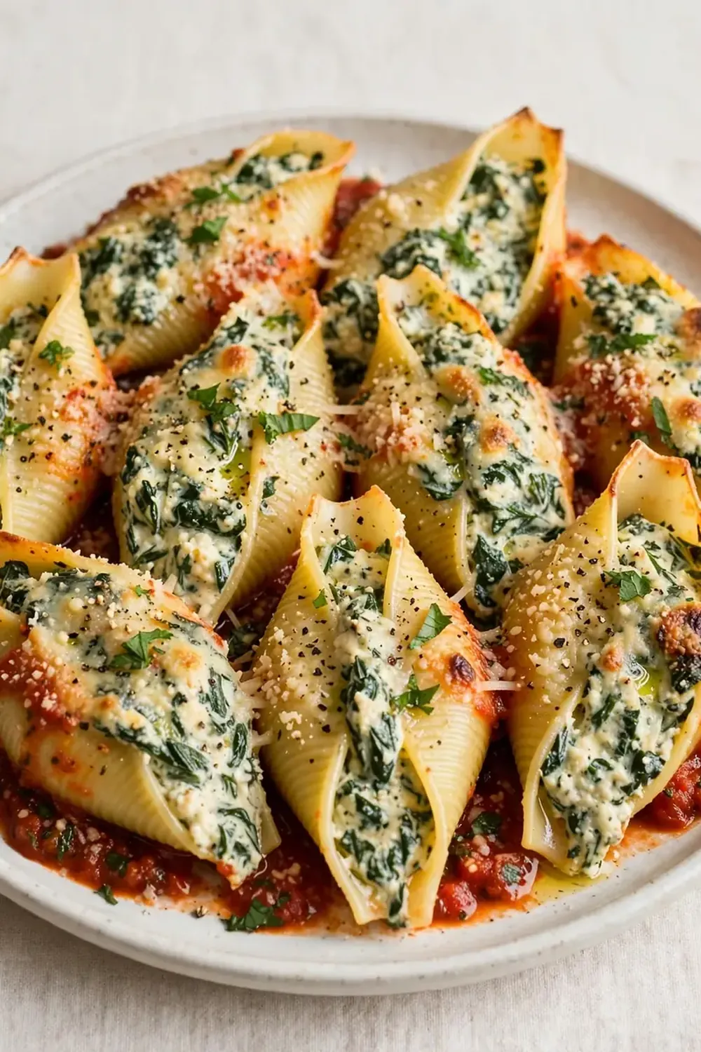 Vegetarian High-Protein Spinach and Ricotta Stuffed Shells