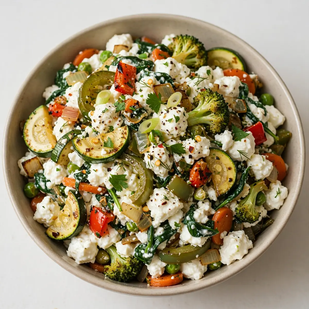 Vegetarisches Protein-Wunder: Quark-Gemüse-Pfanne