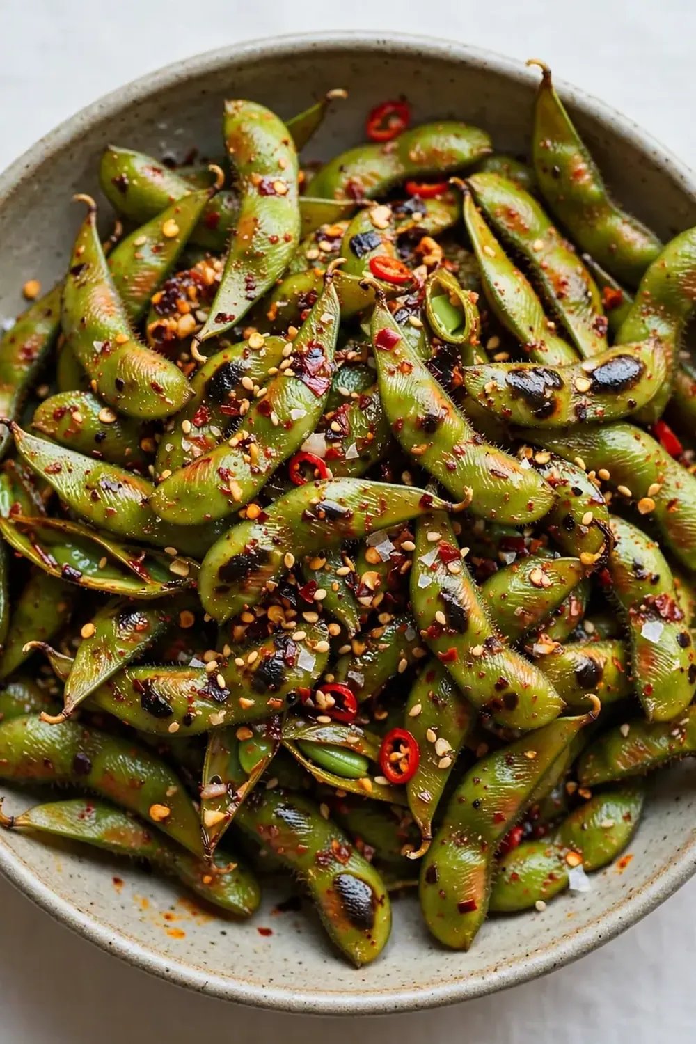 Spicy Roasted Edamame